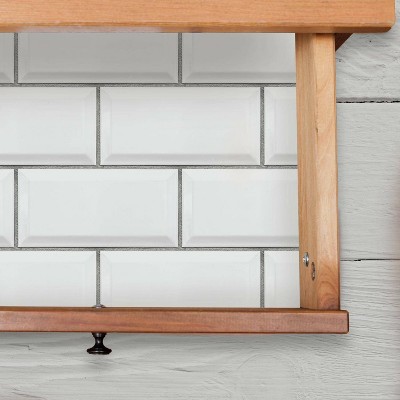 White and Gray Subway Tile Peel and Stick Wall Decals
