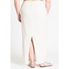 ELOQUII Women's Plus Size Striped Linen Maxi Column Skirt - 3 of 4