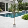 Orieon 4FT Faux Olive Tree with Planter, Silk Leaves & 14 Realistic Fruits, Bendable Stems, Indoor Outdoor Home Office - 3 of 4