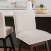 Linon Set of 2 Cyrus Swivel Counter Height Barstools Natural - 4 of 4