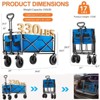 Musment Folding Wagon Heavy Duty,Foldable Utility Cart with Wheels, Camping & Shopping, Heavy Duty Utility Wagon - 2 of 4