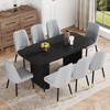 9-Piece Dining Set with MDF Table and 8 Chairs with PU Cushions - 2 of 4