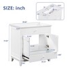 30" Bathroom Vanity with Sink, Bathroom Cabinet with Two Doors and One Drawer - 3 of 4