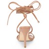Allegra K Women's Strappy Lace Up Slingback Open Toe Stiletto Heel Sandals - 3 of 4