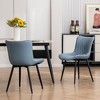 YOUNIKE Modern Leather Dining Chairs Upholstered Kitchen & Dining Room Chairs Side Makeup Vanity Chair Set of 2 19.69"Wx24.02"Dx31.69"H - 2 of 4