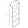 Monarch Specialties Bookshelf Bookcase 6 Tier 72InchH Office Bedroom Laminate Brown Transitional - 3 of 4