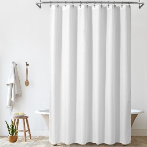 Soft Fabric Shower Curtain or Liner - 1 of 4