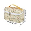Unique Bargains Portable Peony Travel Cosmetic Bag Yellow 1 Pc - 2 of 3