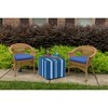 Casual Cushion Solid Sunbrella Fabric 1-Piece Indoor/Outdoor Wicker Seat Pad Cushion, 19.5"W x 19.5"L - 2 of 4