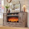 SinCiDo 35.7″ Tall Farmhouse Fireplace TV Stand for 80 Inch TV, 36″ Electric Fireplace, Entertainment Center w/ Cabinets & Drawers - 4 of 4