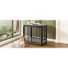 APRILSOUL GO 31.5" Wooden Dog Crate,Furniture-Style End Table for Small-Medium Dogs. Double-Doors, Modern Indoor Kennel, Brown - 3 of 4