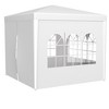 DOMETOUR 10'x10' Party Tent Outdoor Heavy Duty Gazebo Wedding Canopy + 4 Removable Walls - 2 of 4