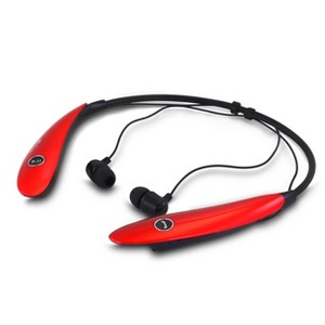 beFree Sound Bluetooth Wireless Active Sports Earbud Headphones in Red with Microphone - 1 of 4