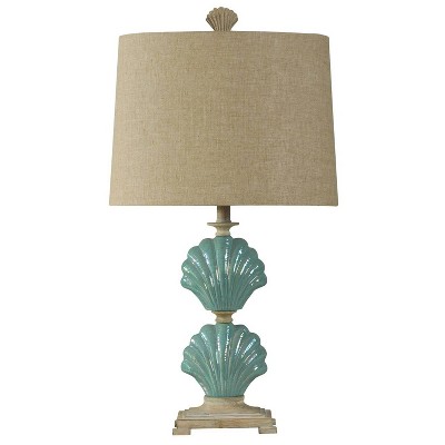 Gili Beach Ceramic Table Lamp Light Blue - StyleCraft