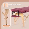 FDW Massage Table Spa Bed 84 Inches PU Portable Massage Bed 2 Fold Heigh Adjustable Massage Table Bed w/Free Carry Case Facial Cradle Salon Bed - 3 of 4