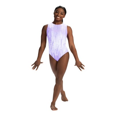 GK Elite Women's Simone Biles Shimmer Leotard - Purple 3T-4T