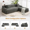 110" Cloud Sectional Sofa Upholstered Couch Free-combined Sofa for Living Room, Beige - 3 of 4