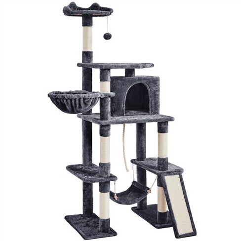 Yaheetech 70 h Large Cat Tower With Condo Scratching Posts Dark Gray Target