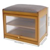 YIYIBYUS Entryway Shoe Rack Bench with Cushion, Shoe Rack with Storage Space, 19.7in - 3 of 4