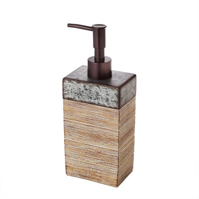 Natural Rustic Resin and Metal Soap Dispenser