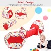 3 In 1 Child Crawl Tunnel Tent Kids Play Tent Ball Pit Set Foldable Children Play House Pop-up Kids Tent - 3 of 4