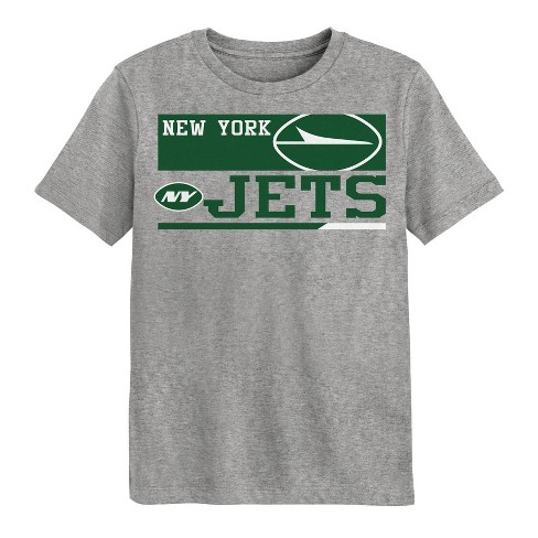 Nfl New York Jets Boys Short Sleeve Poly Heather Gray T shirt Xs Target