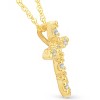 Pompeii3 1/5ct Diamond Cross Pendant 14K Yellow Gold 3/4" Tall - 2 of 4