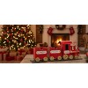 Red Metal Train on Track Christmas Display 36.75"L by Melrose - 3 of 3