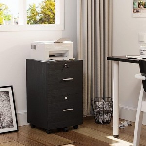 Karl Home 2-Drawer Black MDF 15.75in. W Vertical File Cabinet - 1 of 4