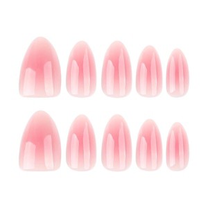 LOVELAY CREATIONS Pink Aura Short Almond Press-On Nails with Cute Design - 1 of 4