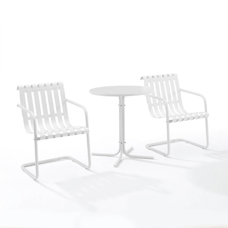 Gracie 3pc Outdoor Metal Bistro Set with Table & 2 Armchairs - Crosley, 1 of 7