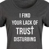 Women's - Instant Message - Lack Of Trust Disturbing Graphic T-shirt Dress - 2 of 4
