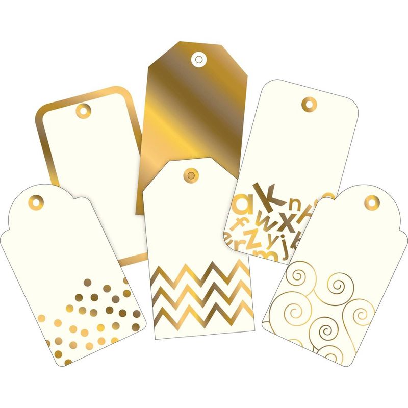 Barker Creek Bulletin Board Double-Sided Accents - Gold Accent Tags, 2 of 9