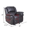 Hybition Leather Recliner Living Room Seat Chair with Adjustable Footrest - 2 of 2