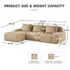 114" Modern L-Shaped Modular Sectional Sofa for Living Room, Flannelette Fabric 3-Seater Couch with Deep Seat, Boneless Design, No Assembly - 4 of 4