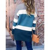 Women's Color Block Cardigan - Lightweight V Neck Crochet Knit Sweater with Open Front for Soft Comfy Knitwear - 2 of 4