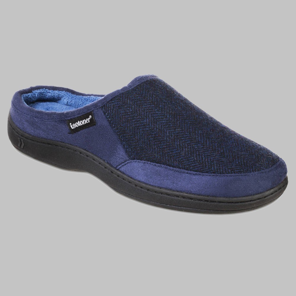 Isotoner Men's Logan Hoodback Slippers - Navy Blue XXL