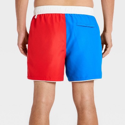 Goodfellow & Co Men's 5" Ripstop Swim Trunks - Goodfellow & Co™ Red/Blue L — фото 2