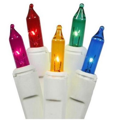 J. Hofert Co 140ct Everglow Mini Christmas String Light Set White Wire - Multi-Color