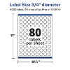 Avery Glossy Clear Round Labels with Sure Feed, .75" diameter - 4 of 4