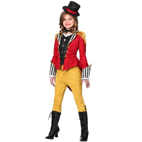 HalloweenCostumes.com X Large Women Dark Ringmaster Women's Costume,  Black/Orange/Red