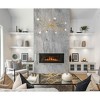 Urban Ambiance Luxury Mid-Century Modern Indoor Chandelier,  19-5/8''H x 42-3/8"W x 42-3/8''D,  Satin Brass Finish, UHP4427 - 2 of 4