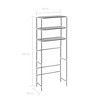 Angel Sar 3-Tier Over Laundry Storage Rack, Silver Metal Shelf Organizer 27.2x11x66.5 Inch for Laundry Room - 3 of 4