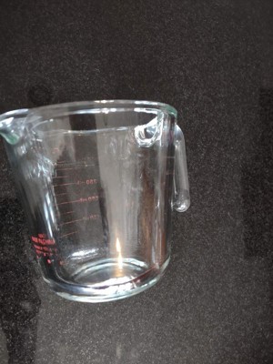 Pyrex Prepware 1-cup Glass Measuring Cup, Clear With Red Measurements, Pack  Of 2 Cups : Target