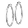 Black Bow Jewelry 2.5mm, Sterling Silver Twisted Round Hoop Earrings, 35mm in Diameter - 2 of 4