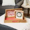 Northlight Wooden "Merry Christmas" Plaques and Serving Tray with Handles - 16" - Set of 3 - 2 of 4