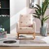 LOVMOR 26.8"W Modern Rocking Chair, Mid Century Accent Rocker Armchair With Side Pocket, Upholstered High Back Wooden Rocking Chair - 2 of 4