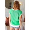 Women's Lucky Embroidered Clover Short Sleeve Dolman Sweater - Haptics S - 2 of 4