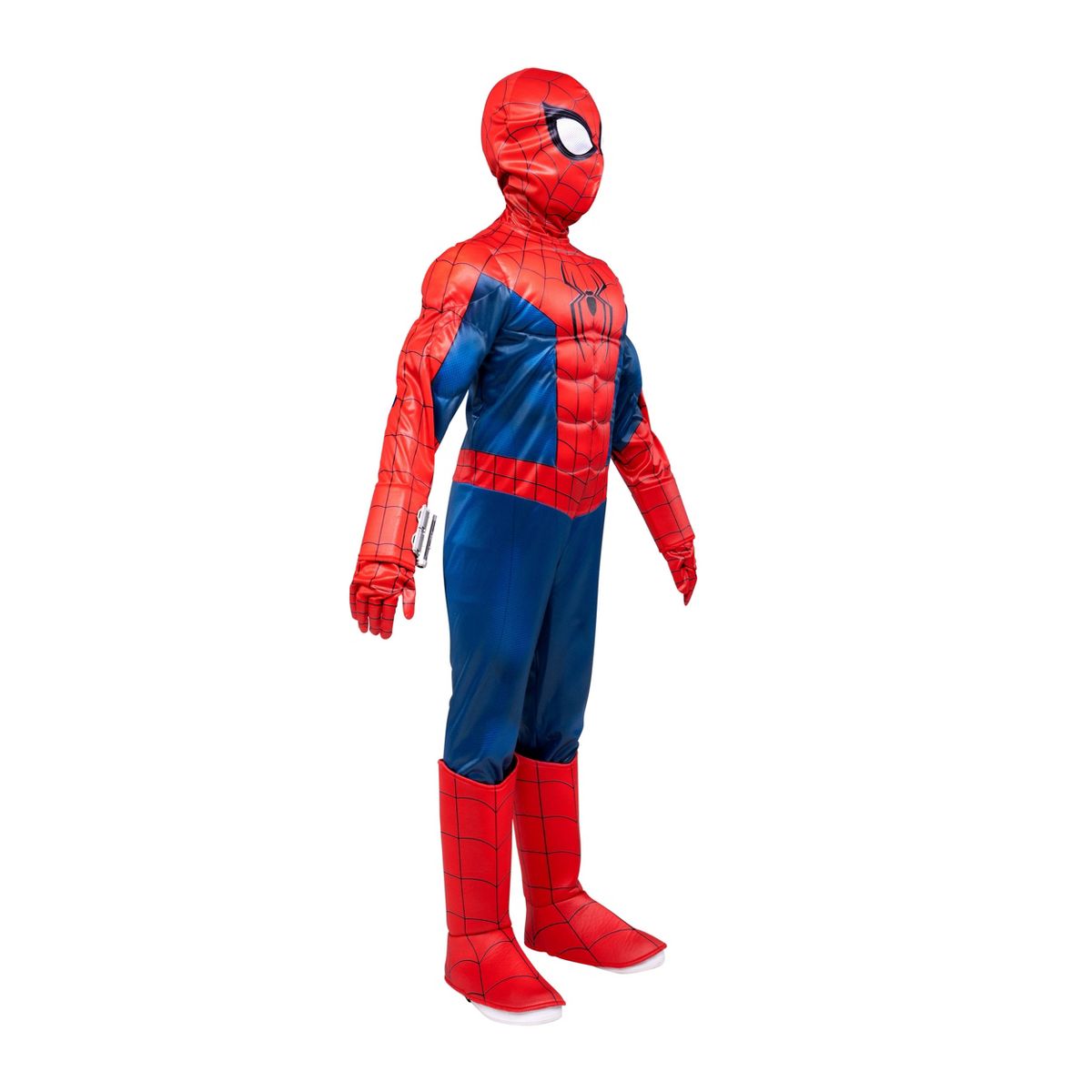 Marvel Kids' Spider-Man Light-Up Web Halloween Costume Jumpsuit - thumbnail 9