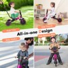 Infans 4-in-1 Kids Tricycle Foldable Toddler Balance Bike with Parent Push Handle Pink - 2 of 4